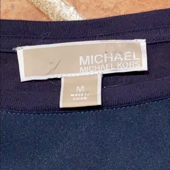Michael Kors Navy Long Sleeve Blouse Size M - Picture 2 of 6